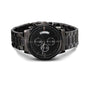 Customizable Engraved Black Chronograph Watch for Men