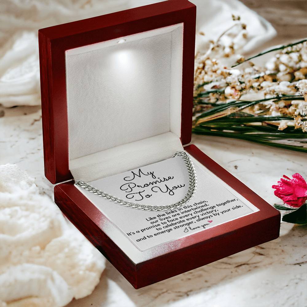 Cuban Link Chain Promise Necklace For Men