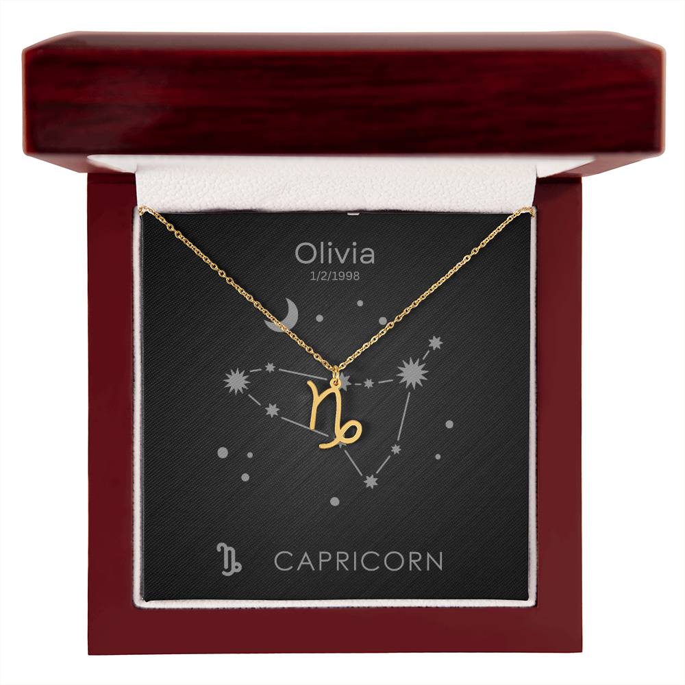Capricorn Zodiac Necklace