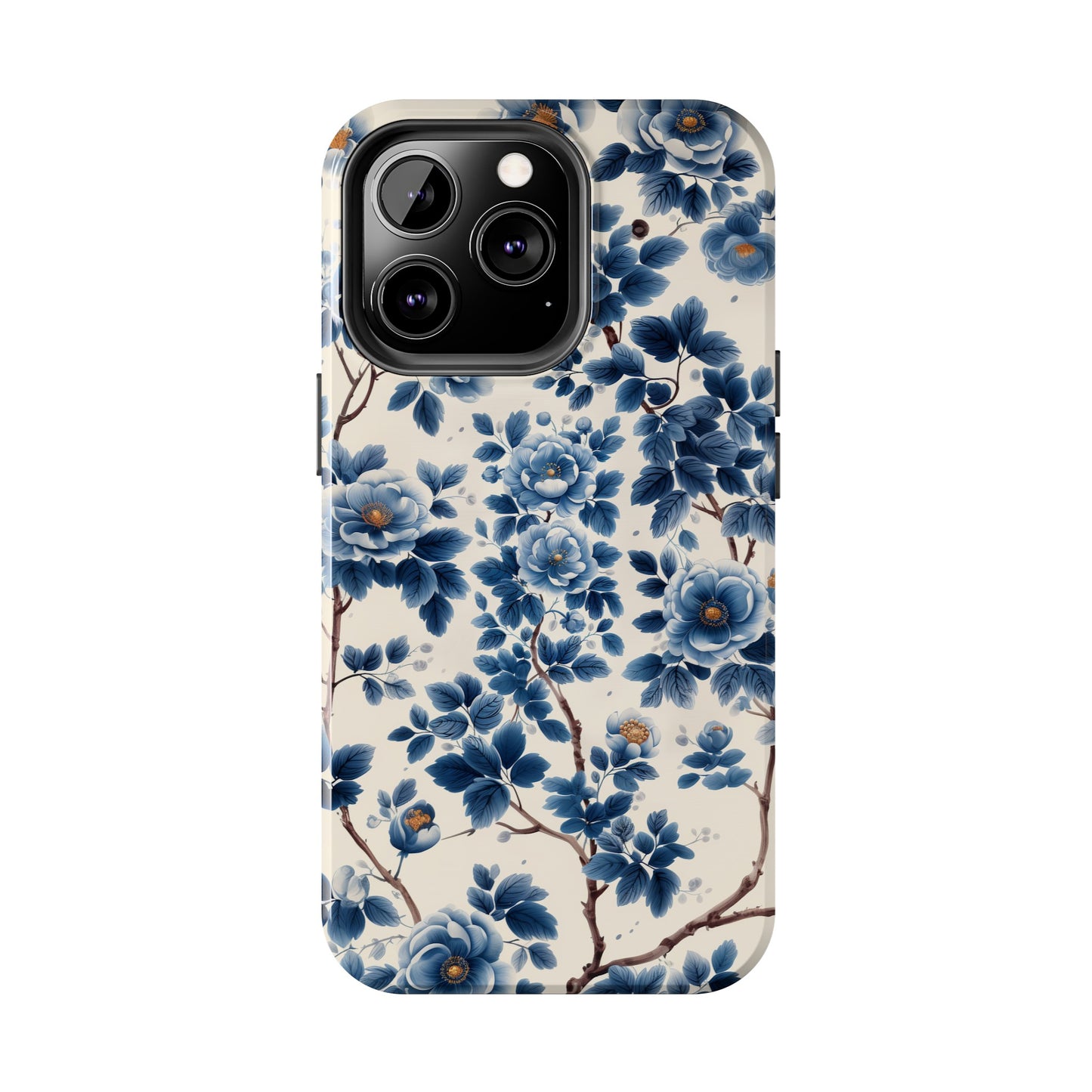 Blue Flowers Tough iPhone Case Chinese Porcelain Artwork