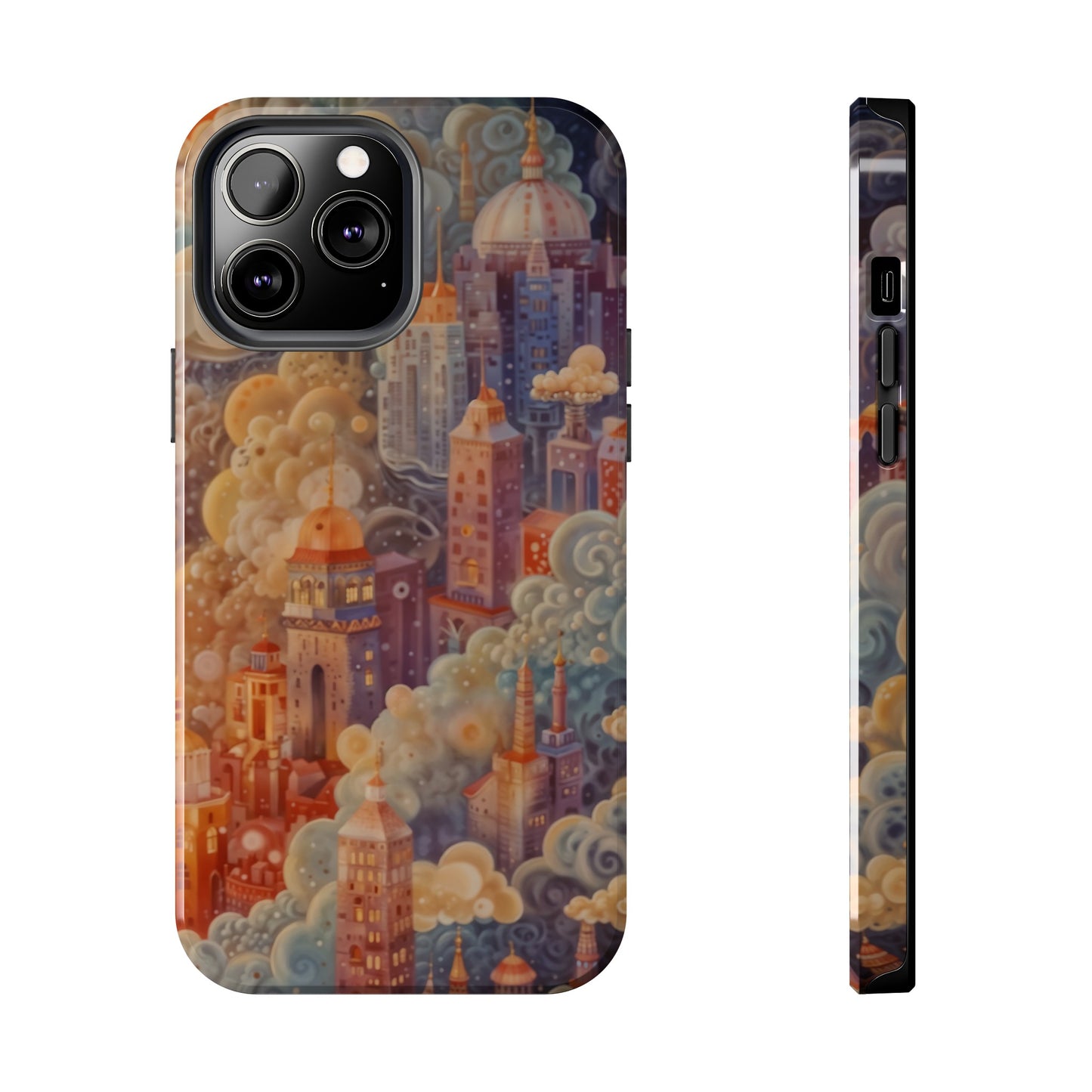 Colorful Japanese Art Print Design Inspired By Yayoi Kusama, Tough Impact Resistant 2-piece design iPhone Case