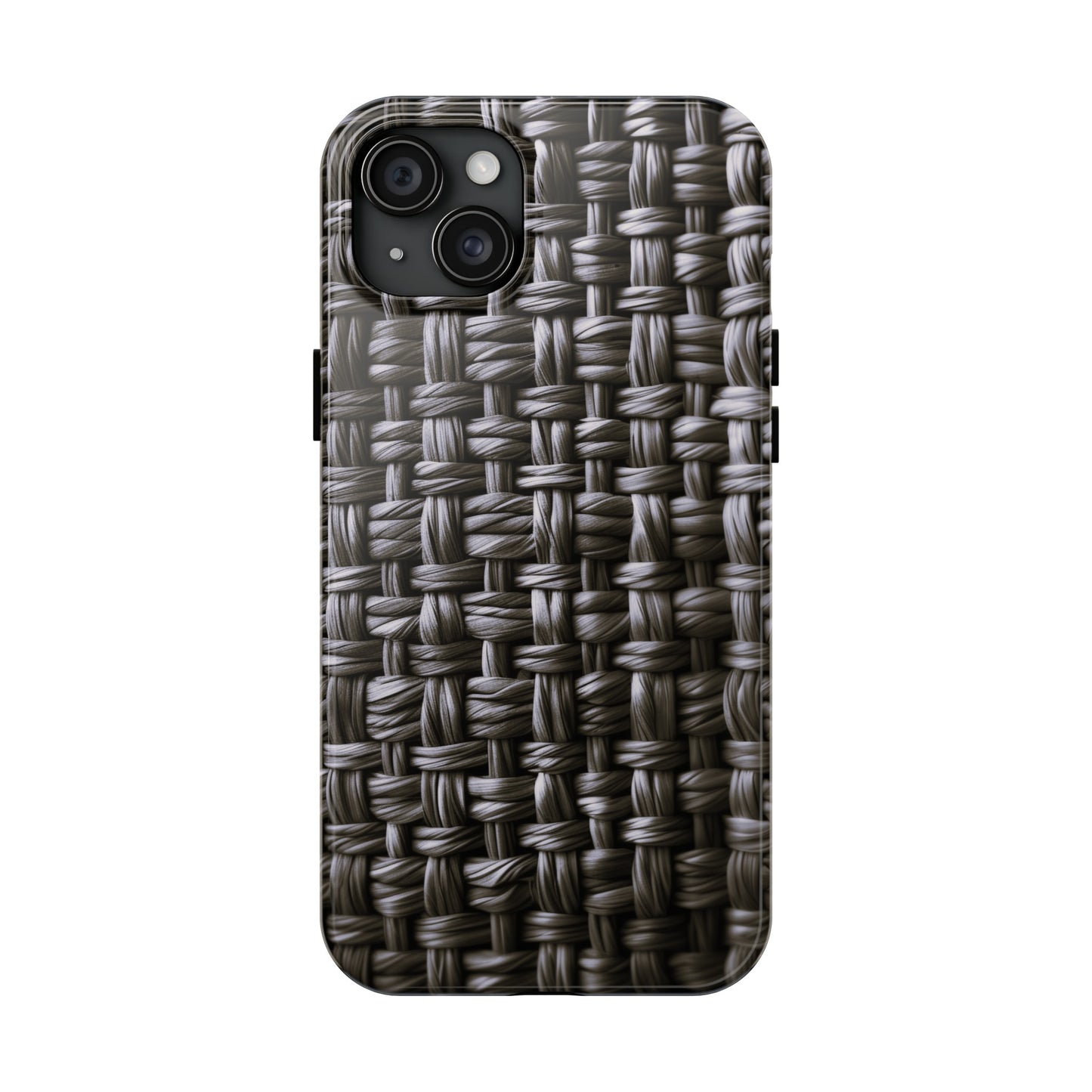 Black Basket Weave Design Tough iPhone Case