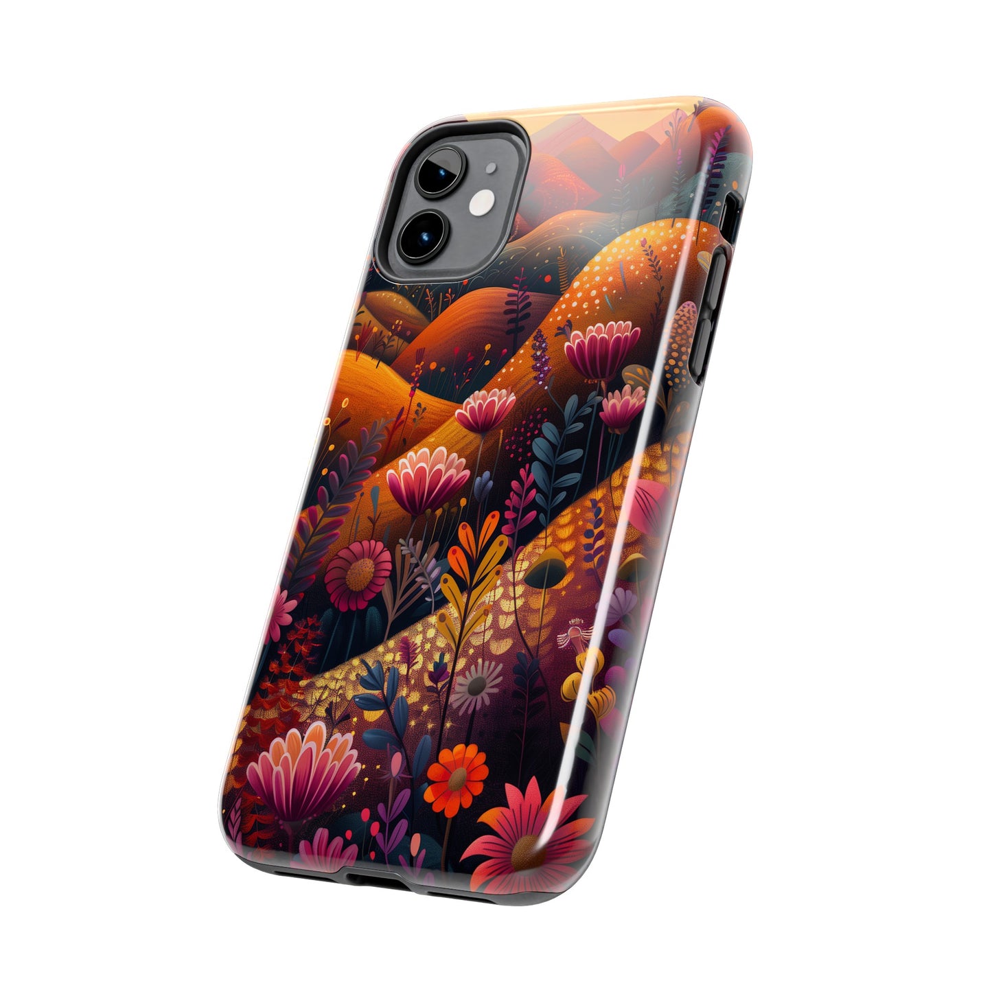 Colorful Japanese Art Print Design, Tough iPhone Case