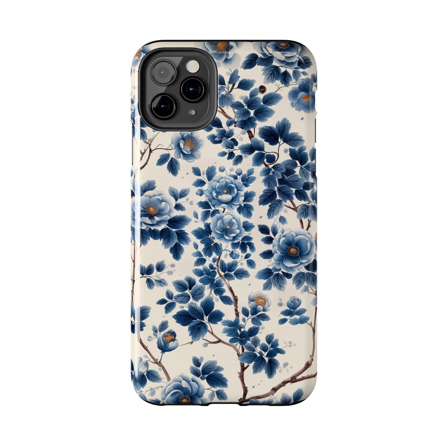 Blue Flowers Tough iPhone Case Chinese Porcelain Artwork