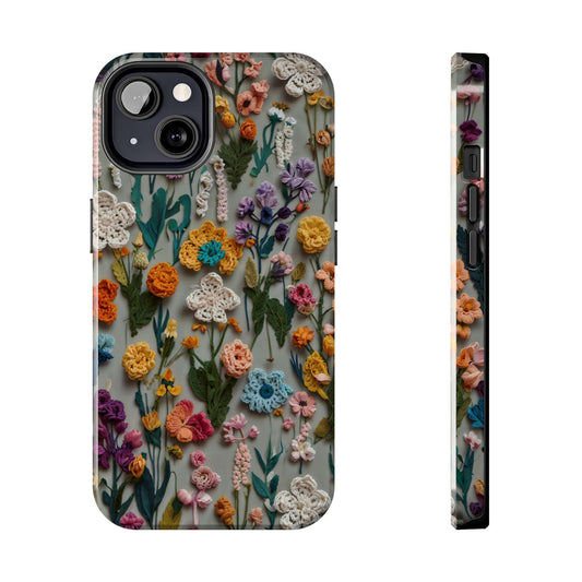 Crochet Flowers iPhone Case, Crocheter Gift