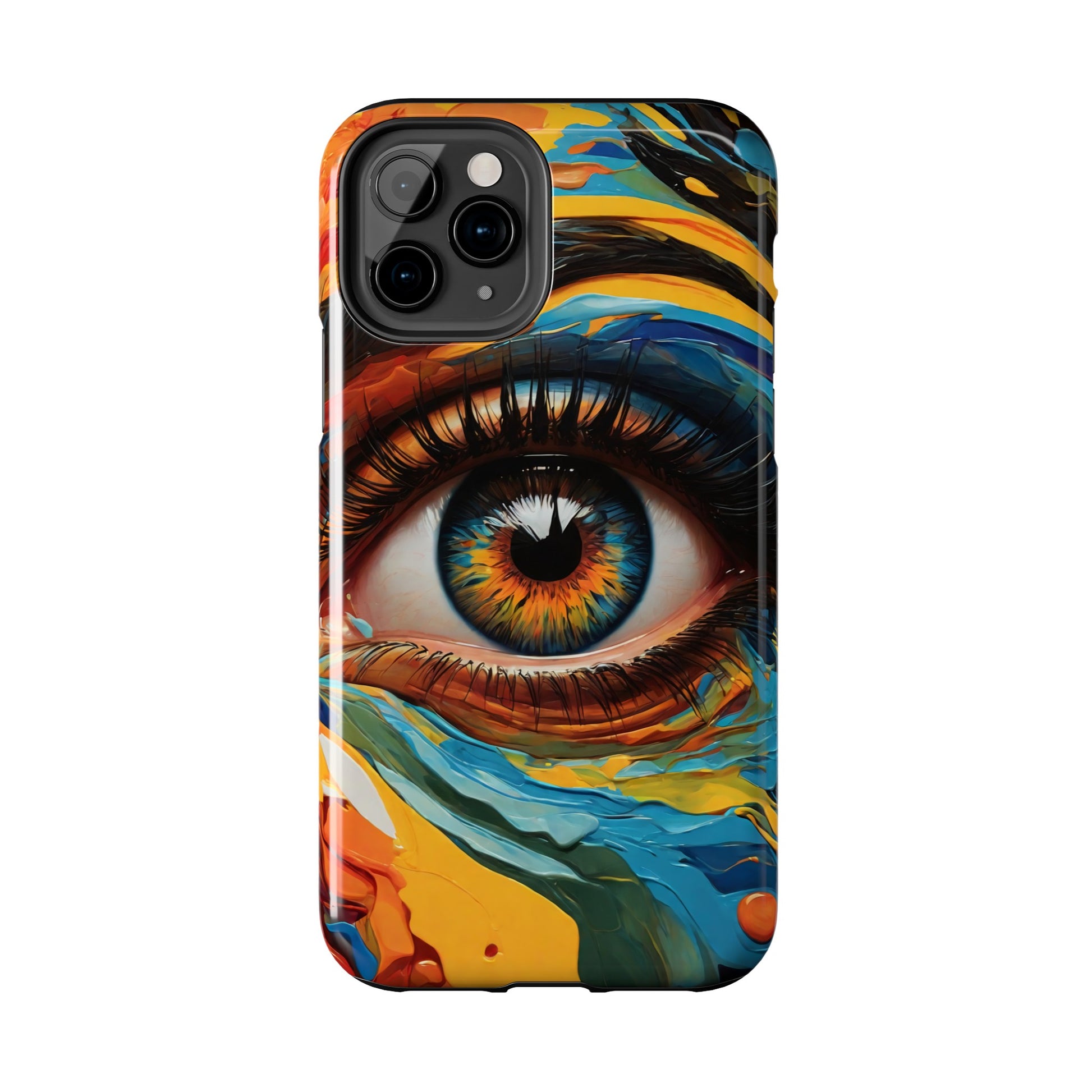 Colorful Psychedelic Art Eye Design Tough iPhone Case Cute Aesthetic Artwork Cool Unique Gift Idea