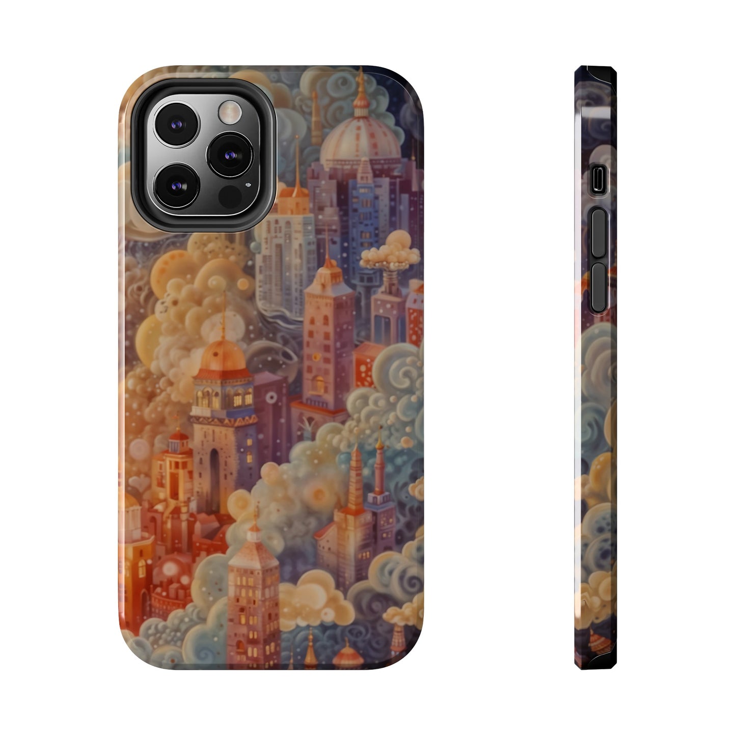 Colorful Japanese Art Print Design Inspired By Yayoi Kusama, Tough Impact Resistant 2-piece design iPhone Case