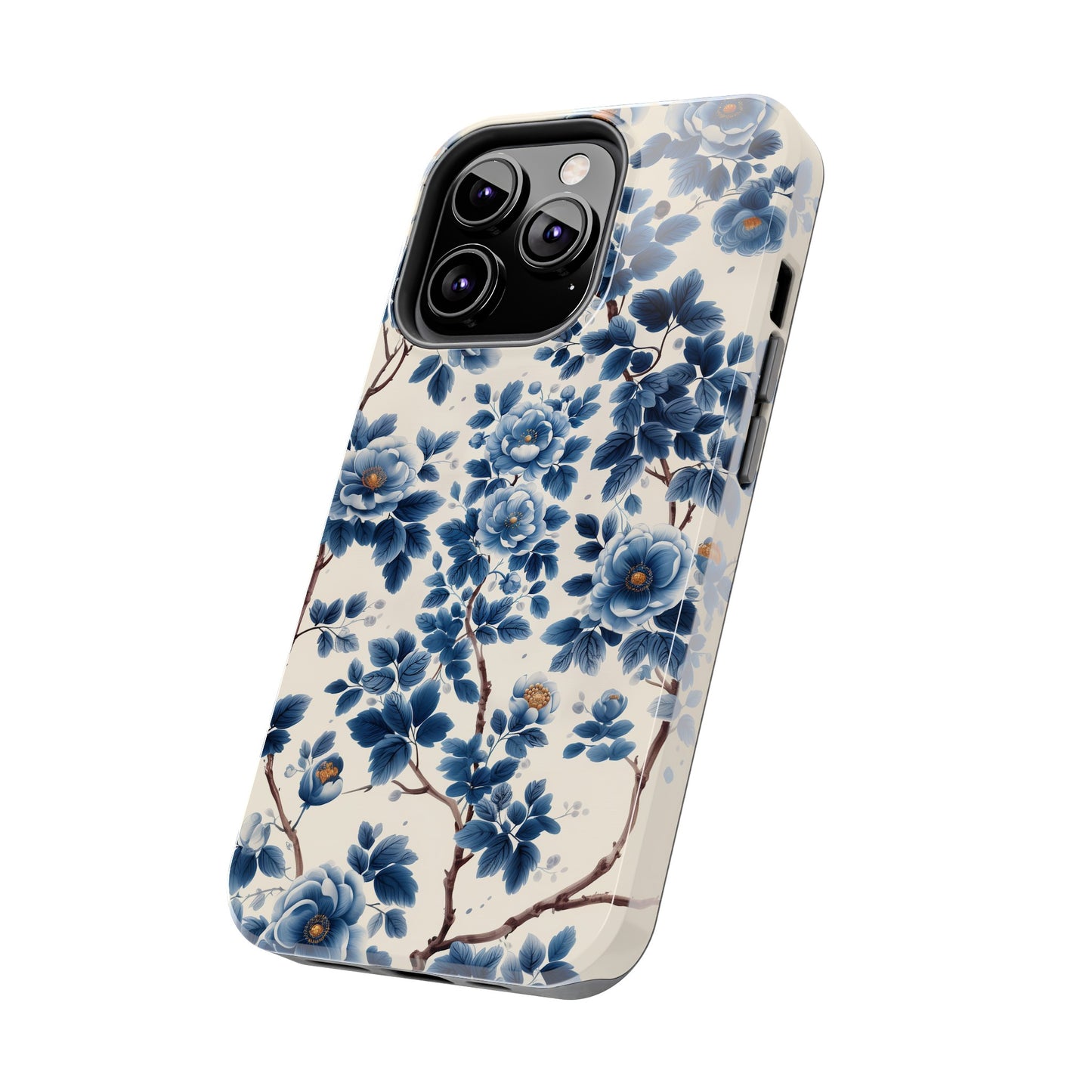 Blue Flowers Tough iPhone Case Chinese Porcelain Artwork