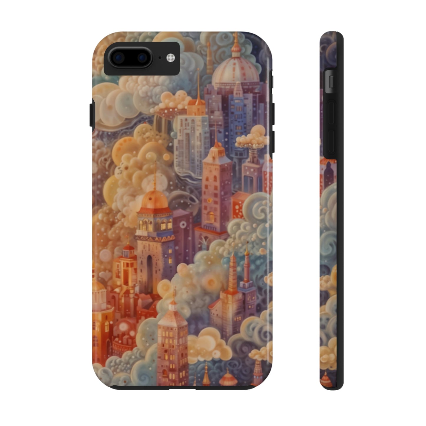 Colorful Japanese Art Print Design Inspired By Yayoi Kusama, Tough Impact Resistant 2-piece design iPhone Case