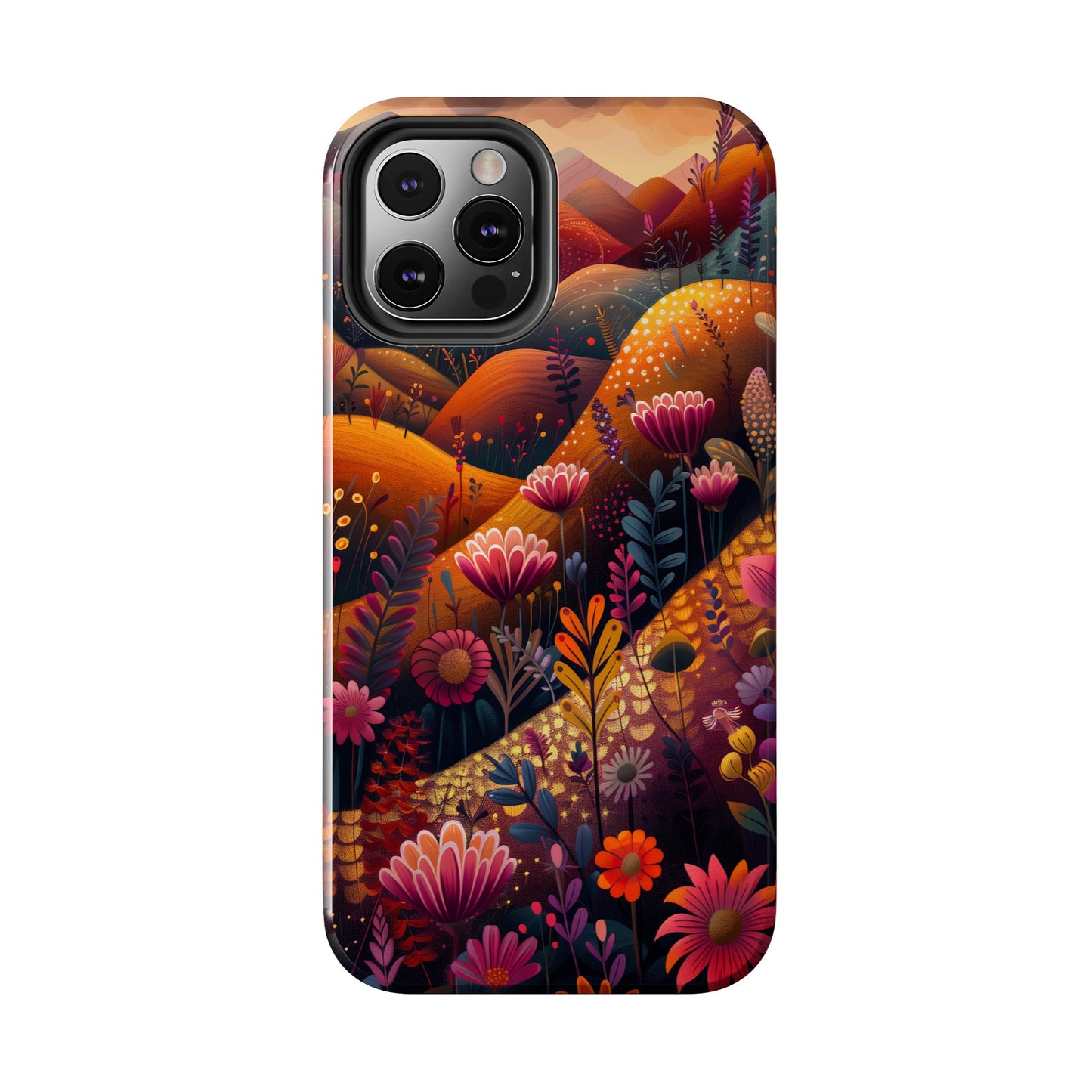 Colorful Japanese Art Print Design, Tough iPhone Case