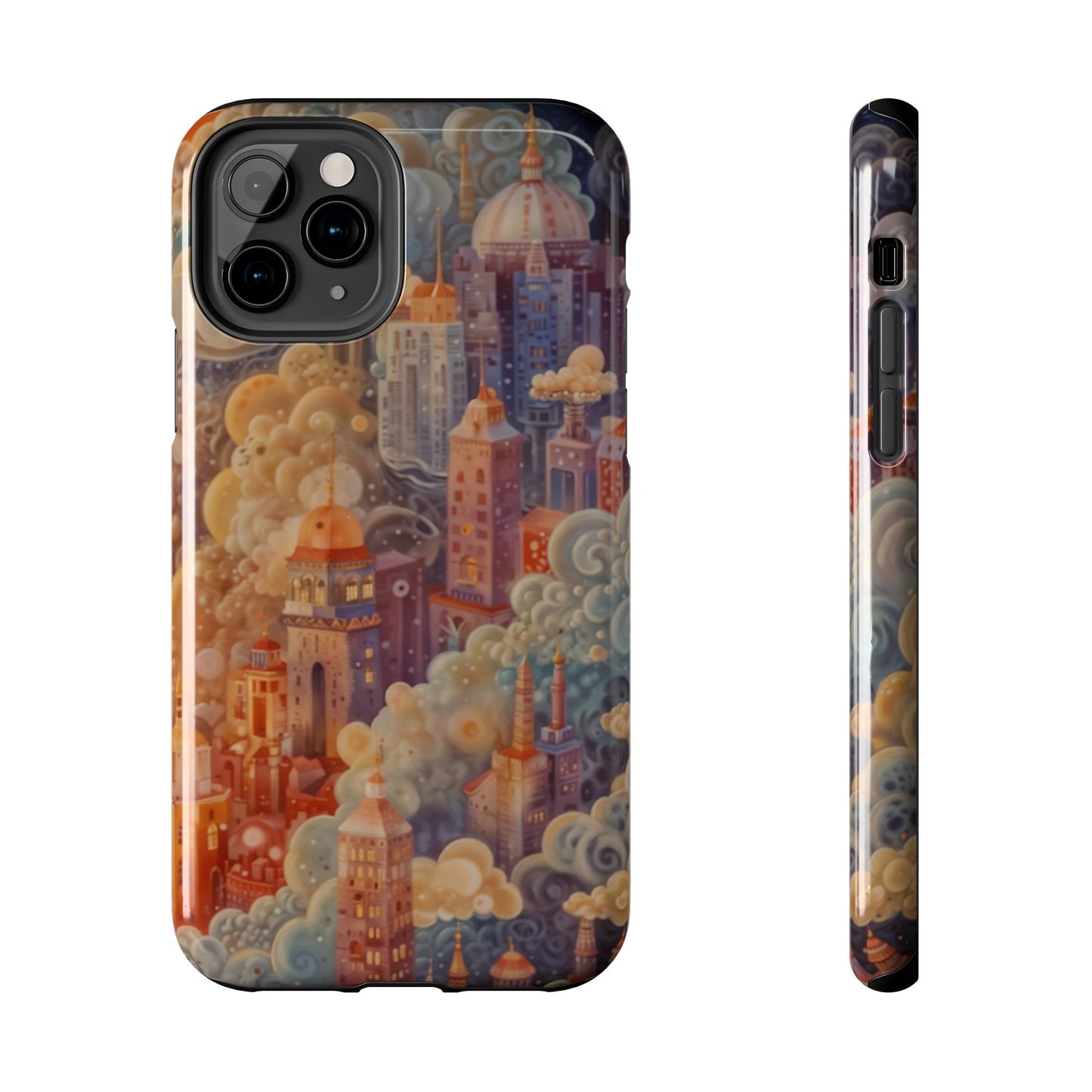 Colorful Japanese Art Print Design Inspired By Yayoi Kusama, Tough Impact Resistant 2-piece design iPhone Case