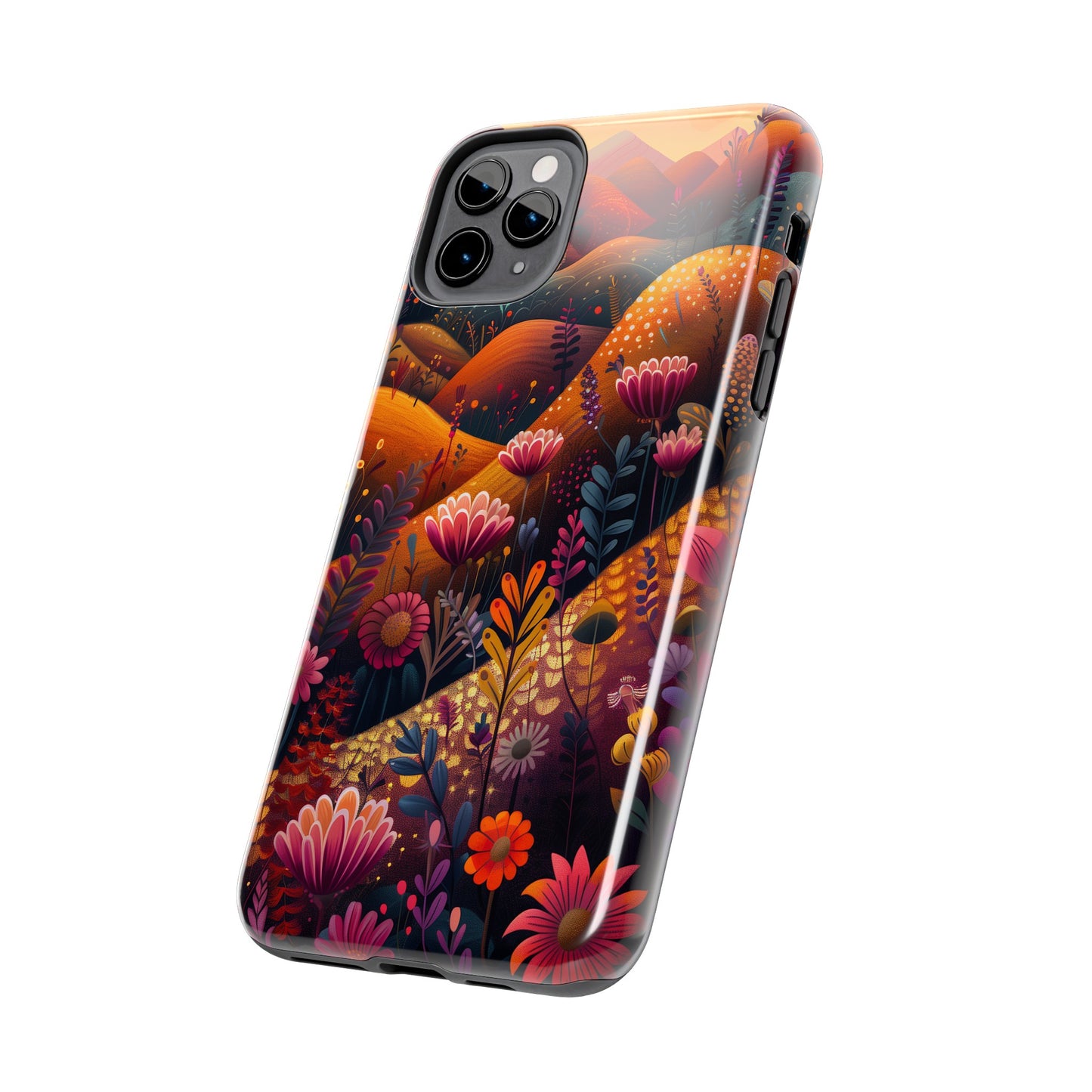 Colorful Japanese Art Print Design, Tough iPhone Case