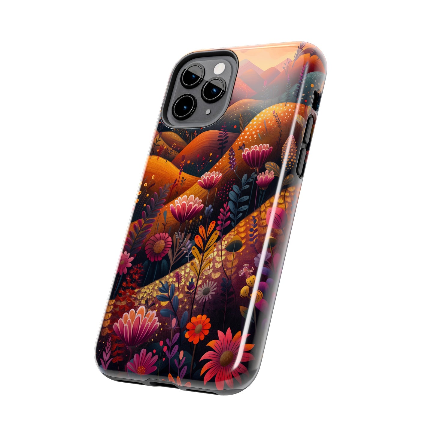 Colorful Japanese Art Print Design, Tough iPhone Case