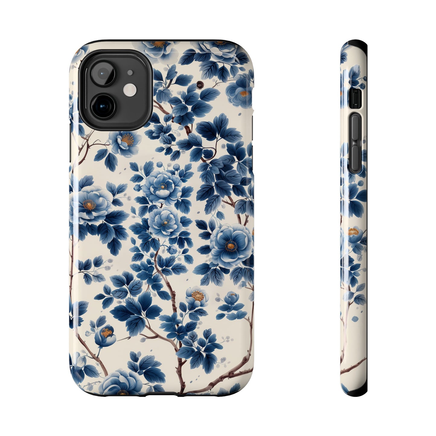 Blue Flowers Tough iPhone Case Chinese Porcelain Artwork