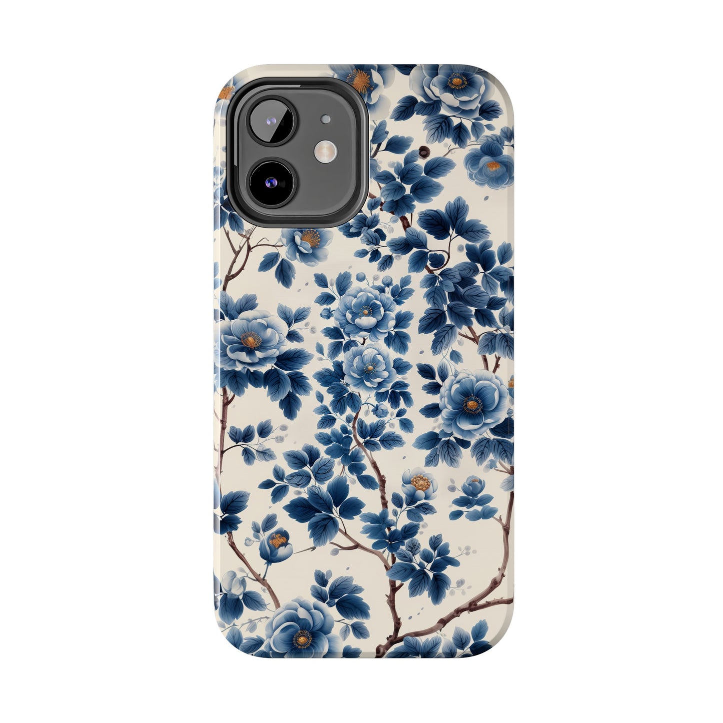 Blue Flowers Tough iPhone Case Chinese Porcelain Artwork