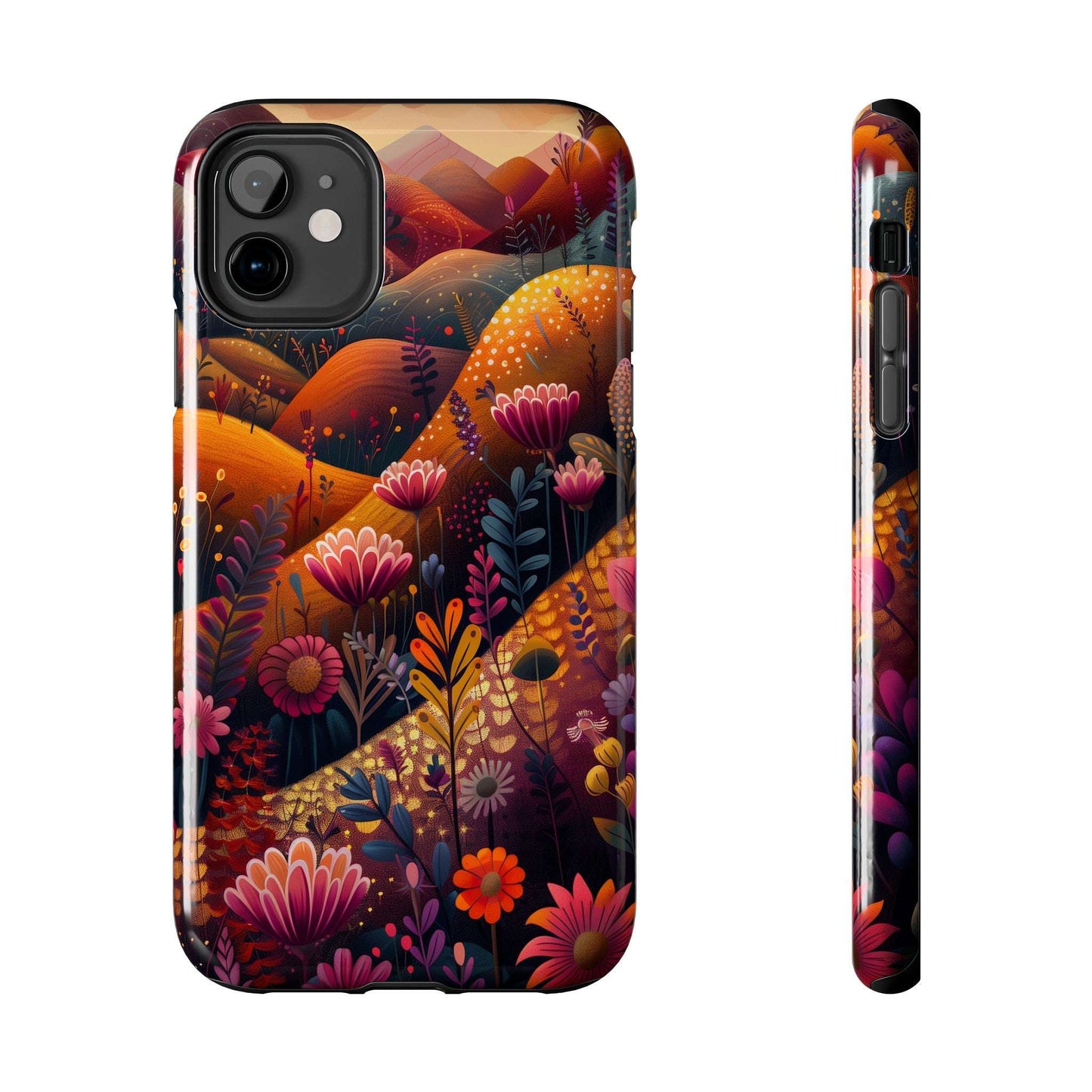Colorful Japanese Art Print Design, Tough iPhone Case