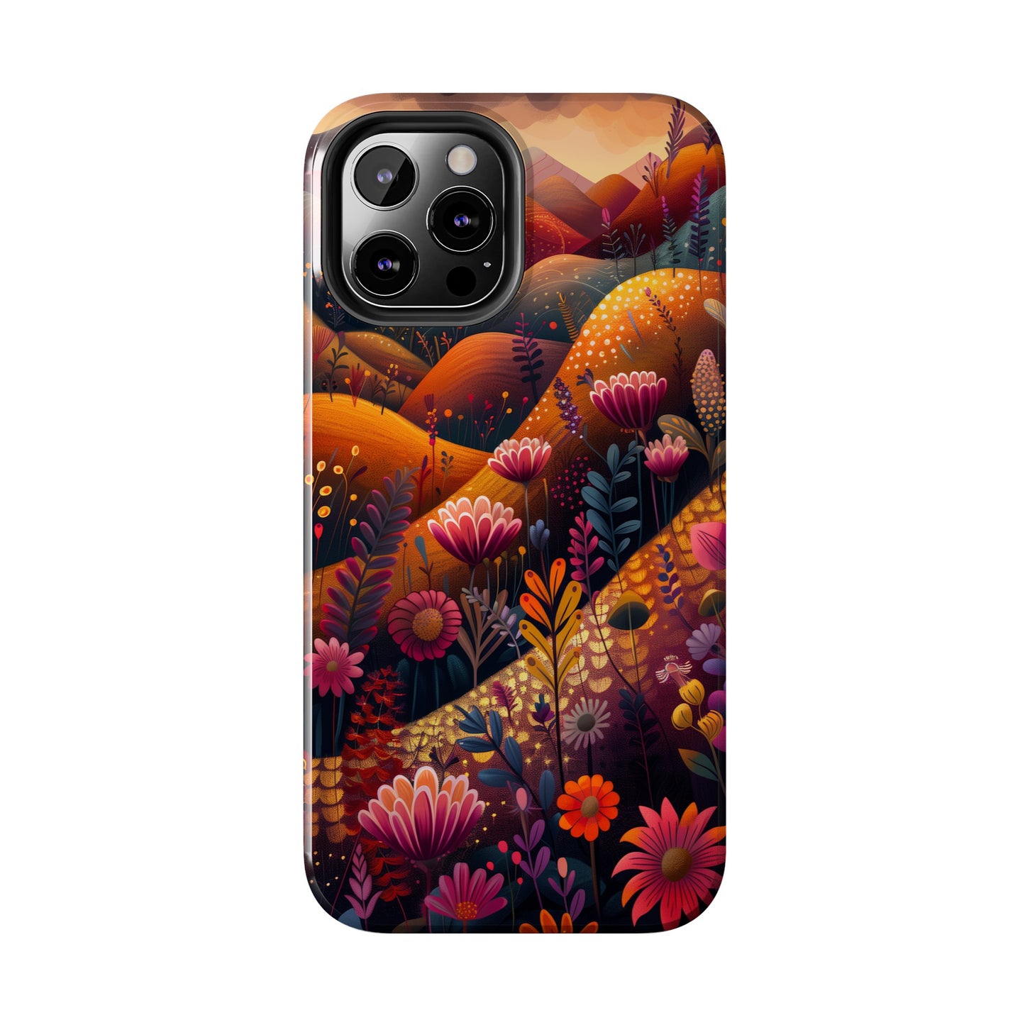 Colorful Japanese Art Print Design, Tough iPhone Case