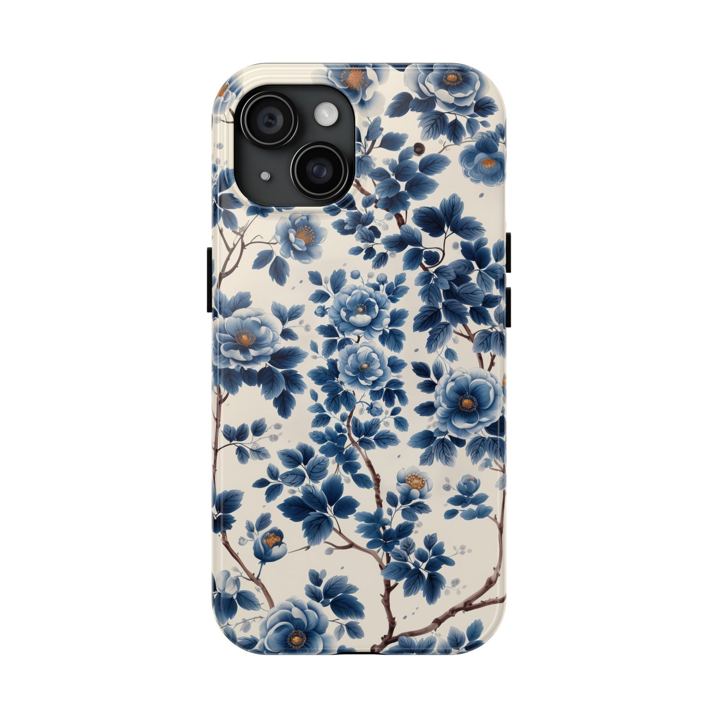 Blue Flowers Tough iPhone Case Chinese Porcelain Artwork