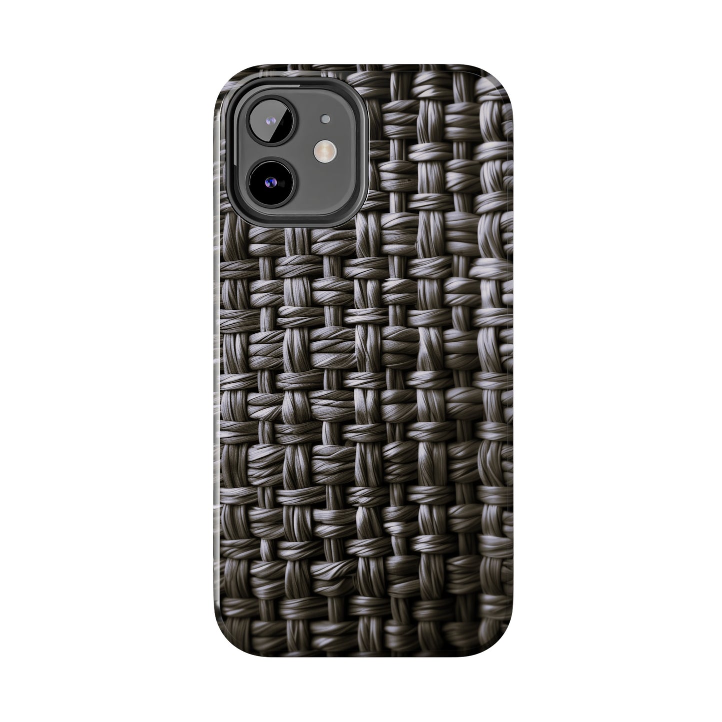 Black Basket Weave Design Tough iPhone Case