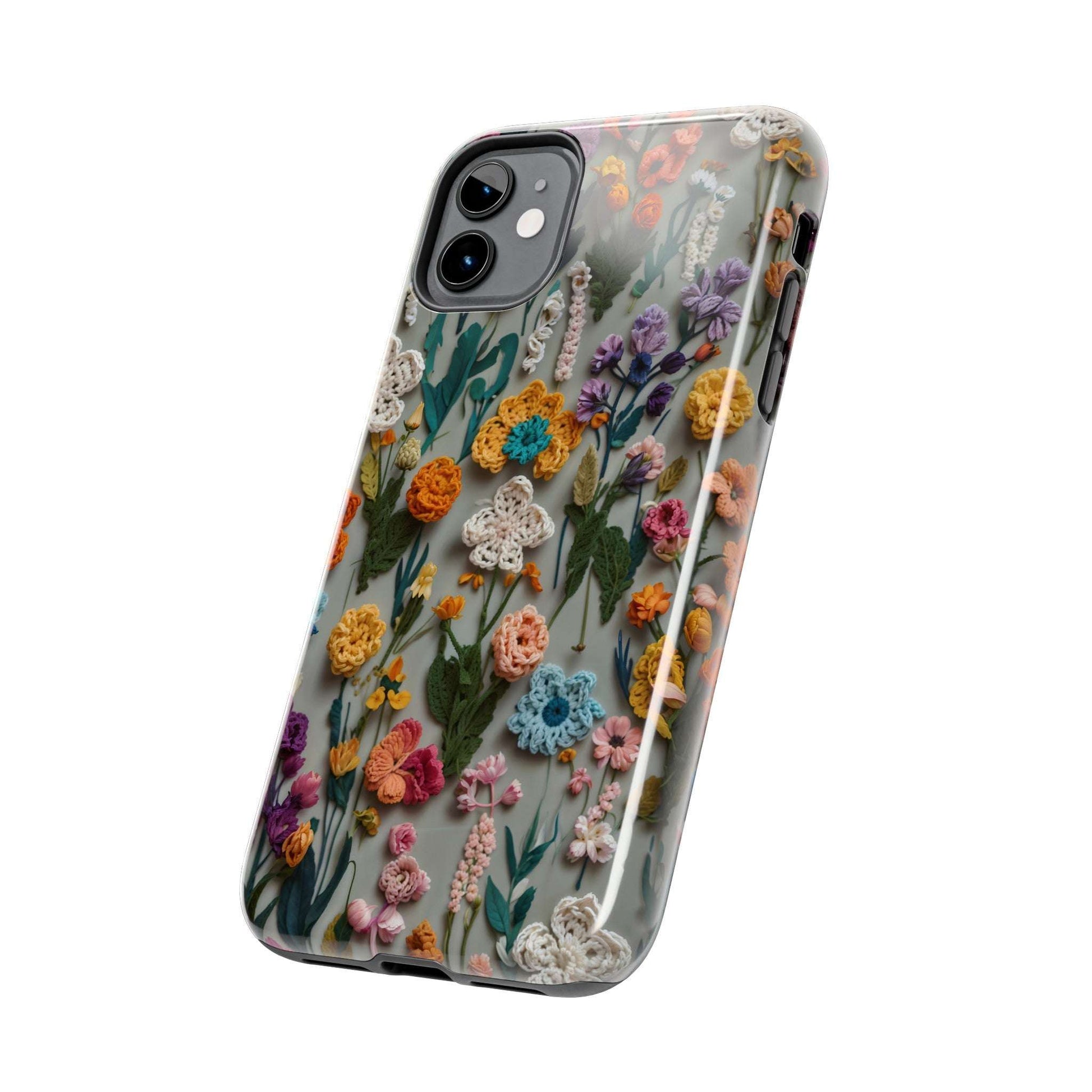 Crochet Flowers iPhone Case, Crocheter Gift