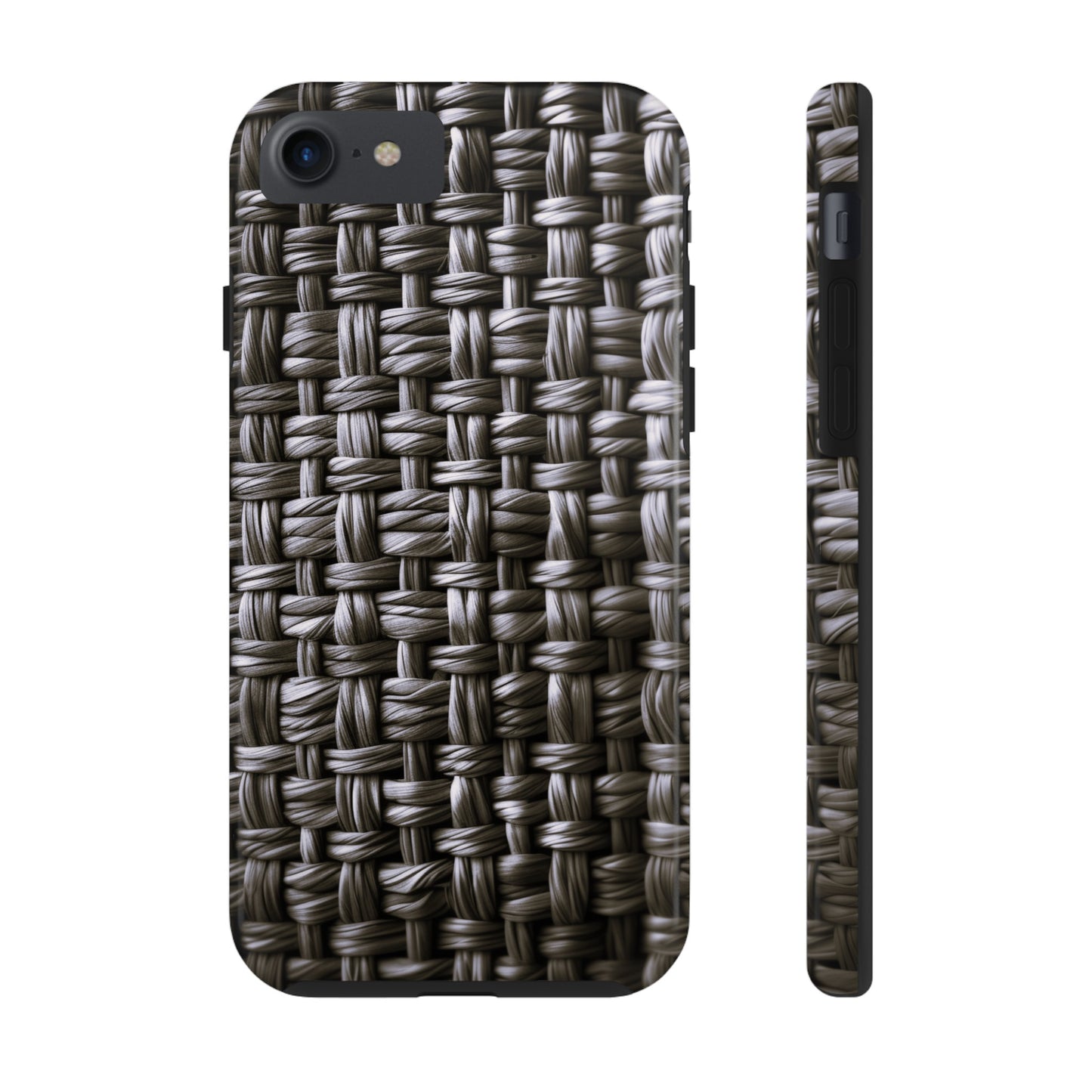 Black Basket Weave Design Tough iPhone Case