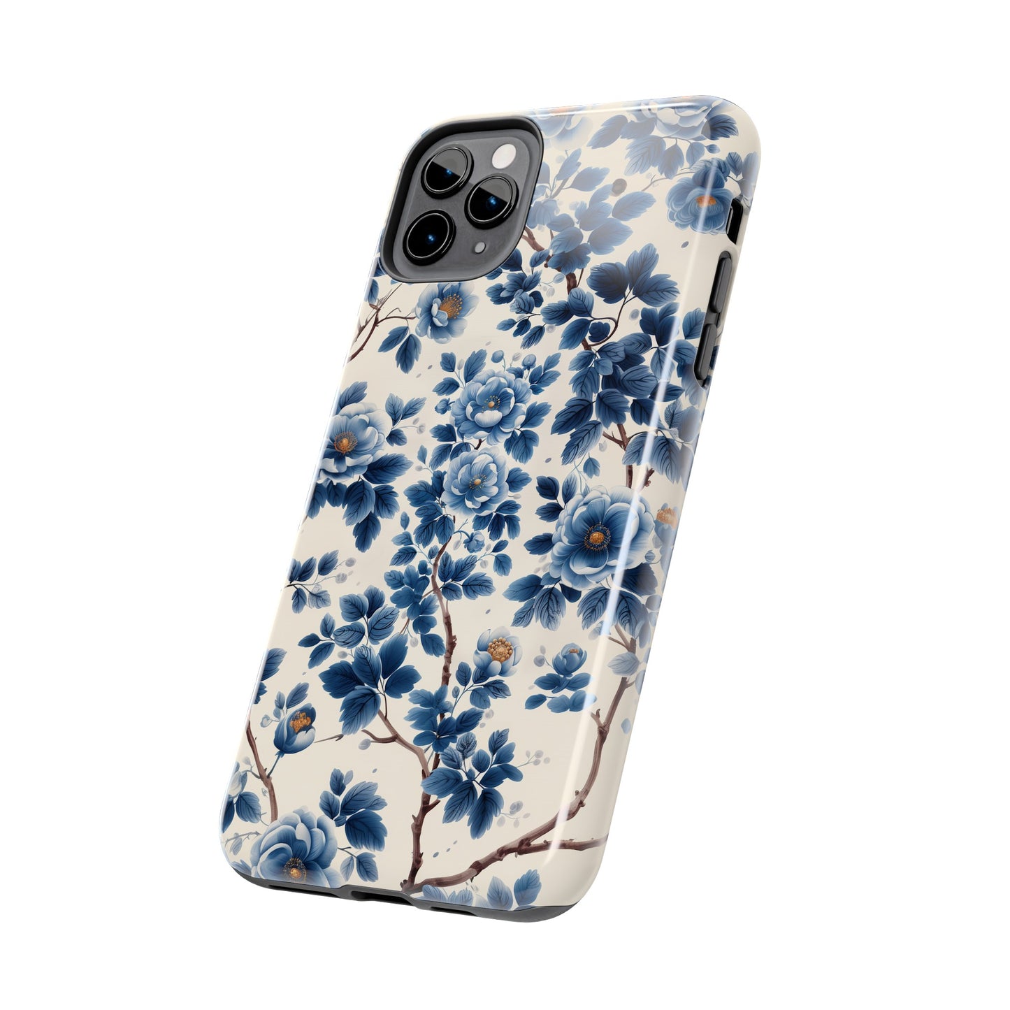 Blue Flowers Tough iPhone Case Chinese Porcelain Artwork