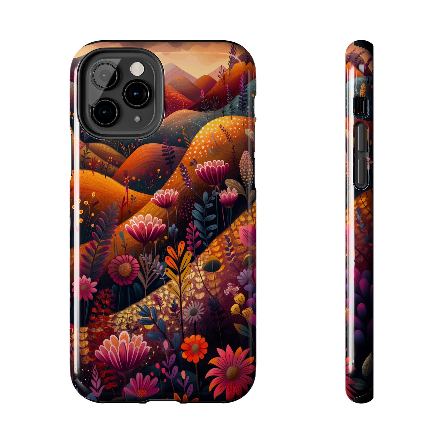 Colorful Japanese Art Print Design, Tough iPhone Case