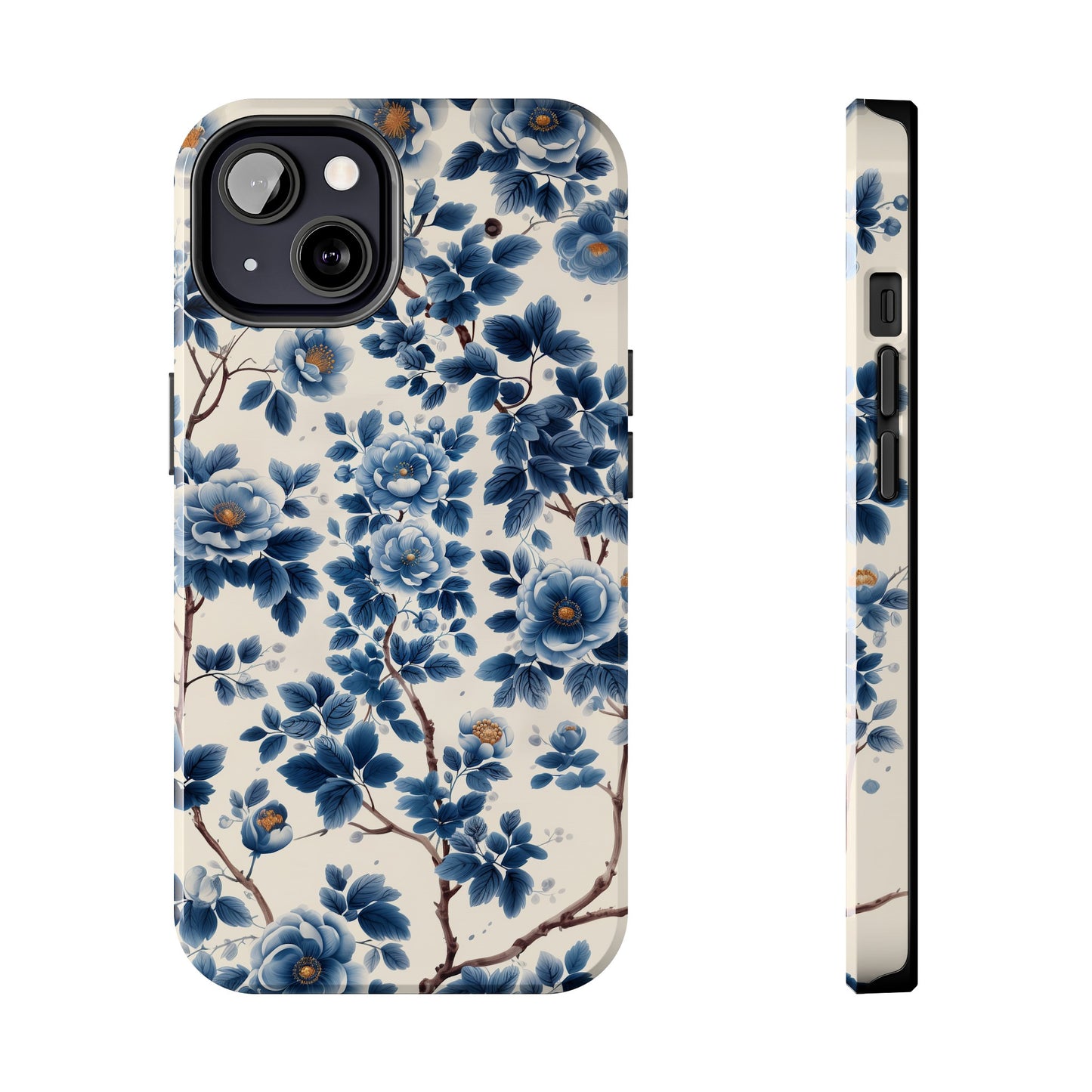 Blue Flowers Tough iPhone Case Chinese Porcelain Artwork