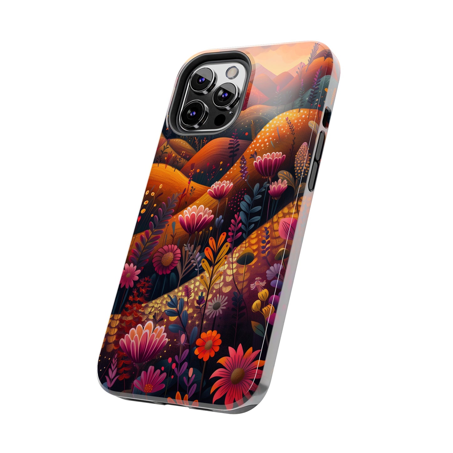 Colorful Japanese Art Print Design, Tough iPhone Case