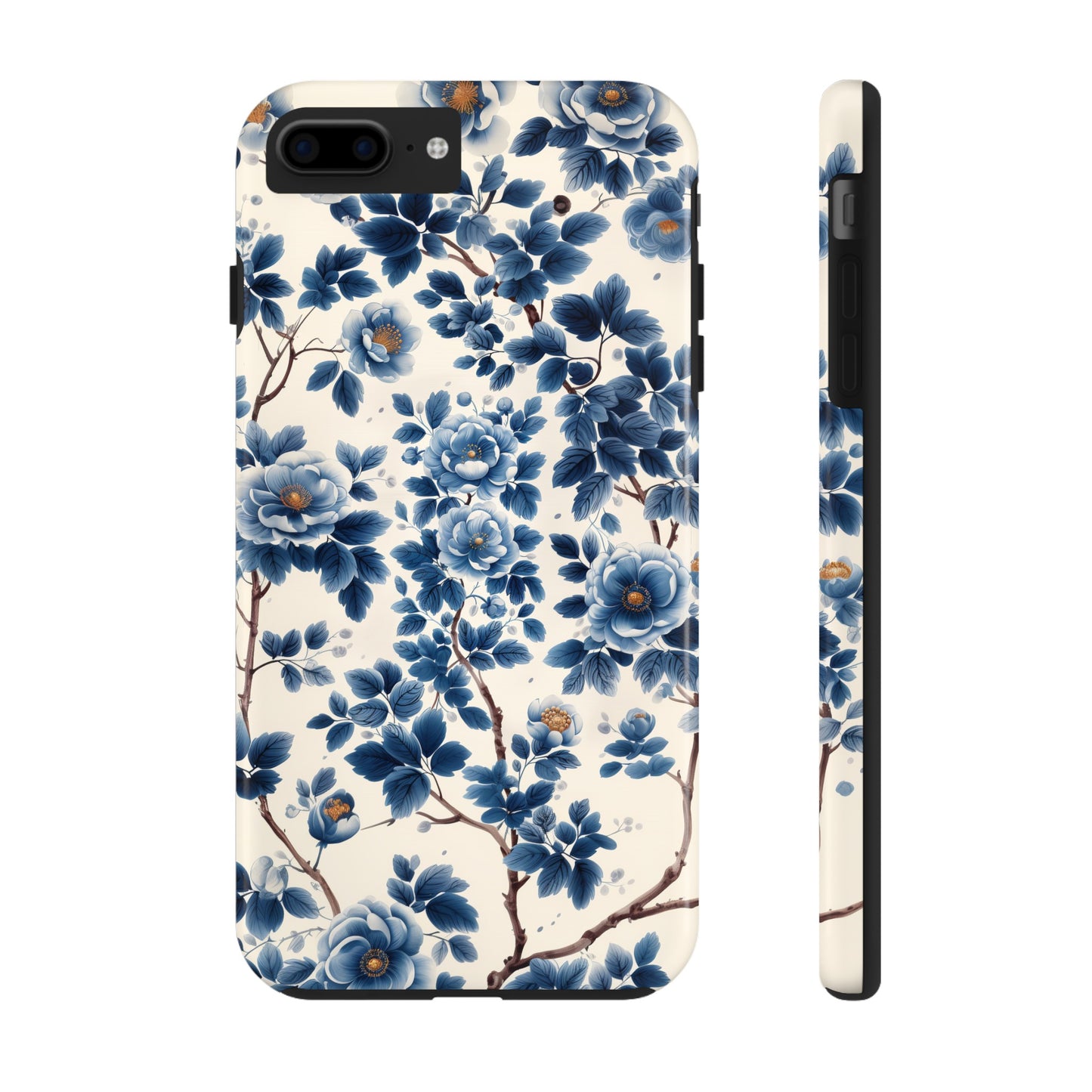 Blue Flowers Tough iPhone Case Chinese Porcelain Artwork