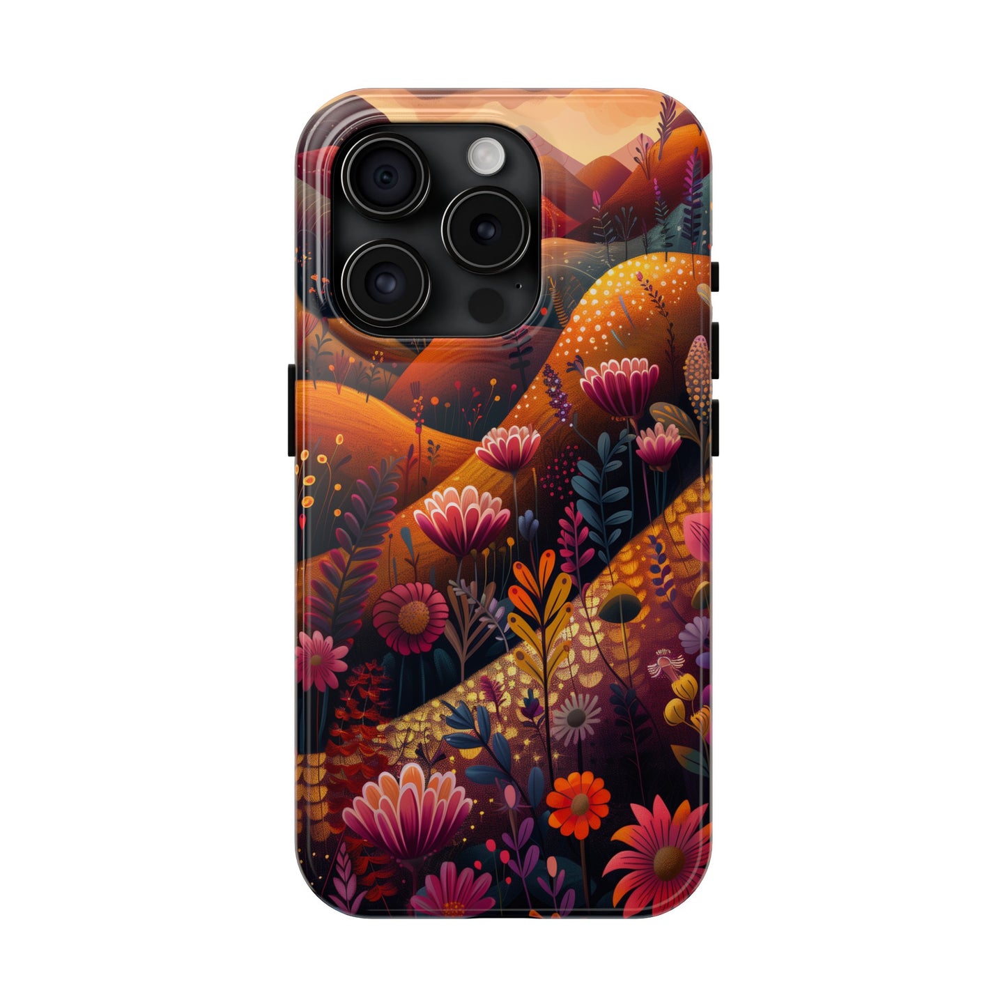 Colorful Japanese Art Print Design, Tough iPhone Case