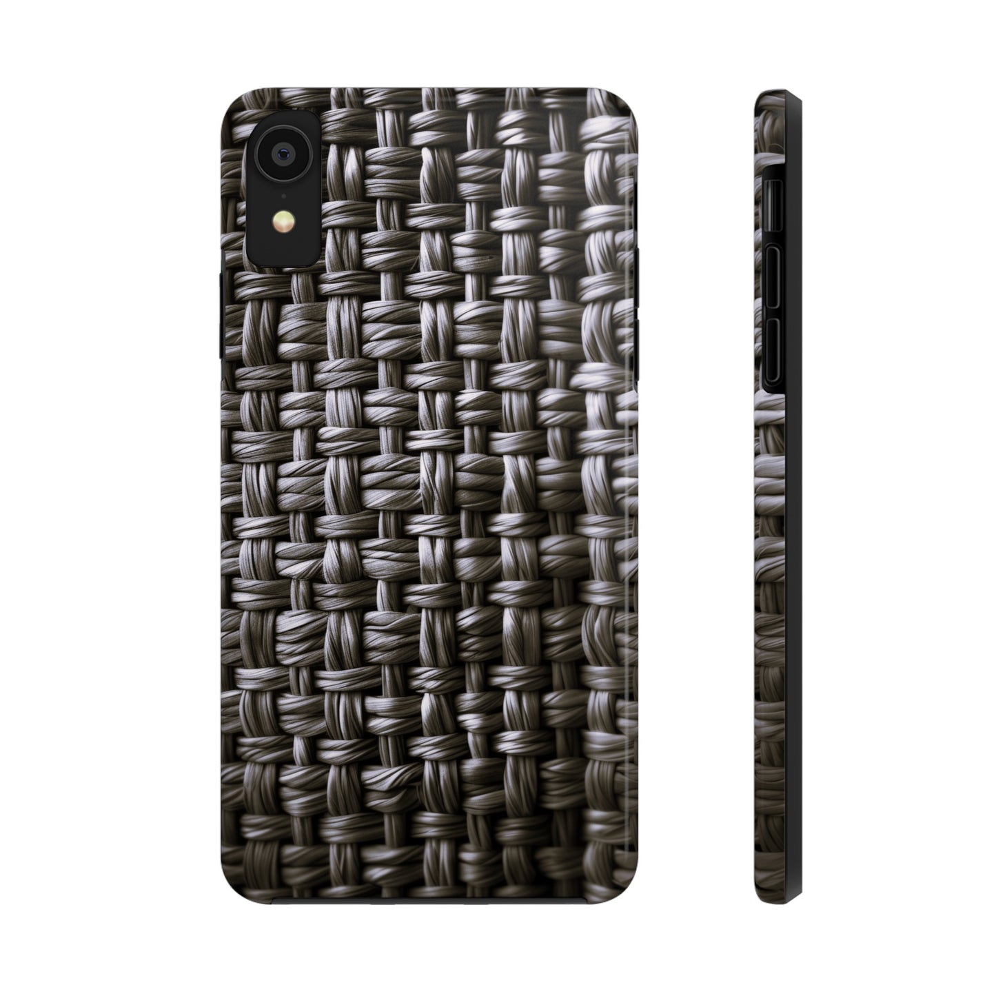 Black Basket Weave Design Tough iPhone Case