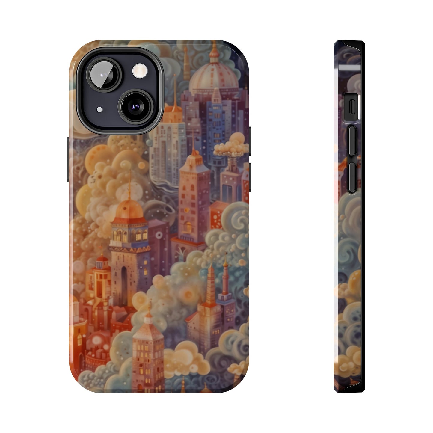 Colorful Japanese Art Print Design Inspired By Yayoi Kusama, Tough Impact Resistant 2-piece design iPhone Case