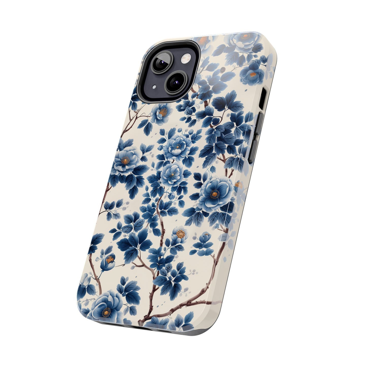 Blue Flowers Tough iPhone Case Chinese Porcelain Artwork