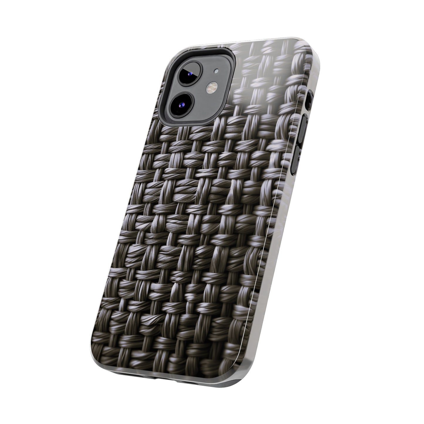 Black Basket Weave Design Tough iPhone Case