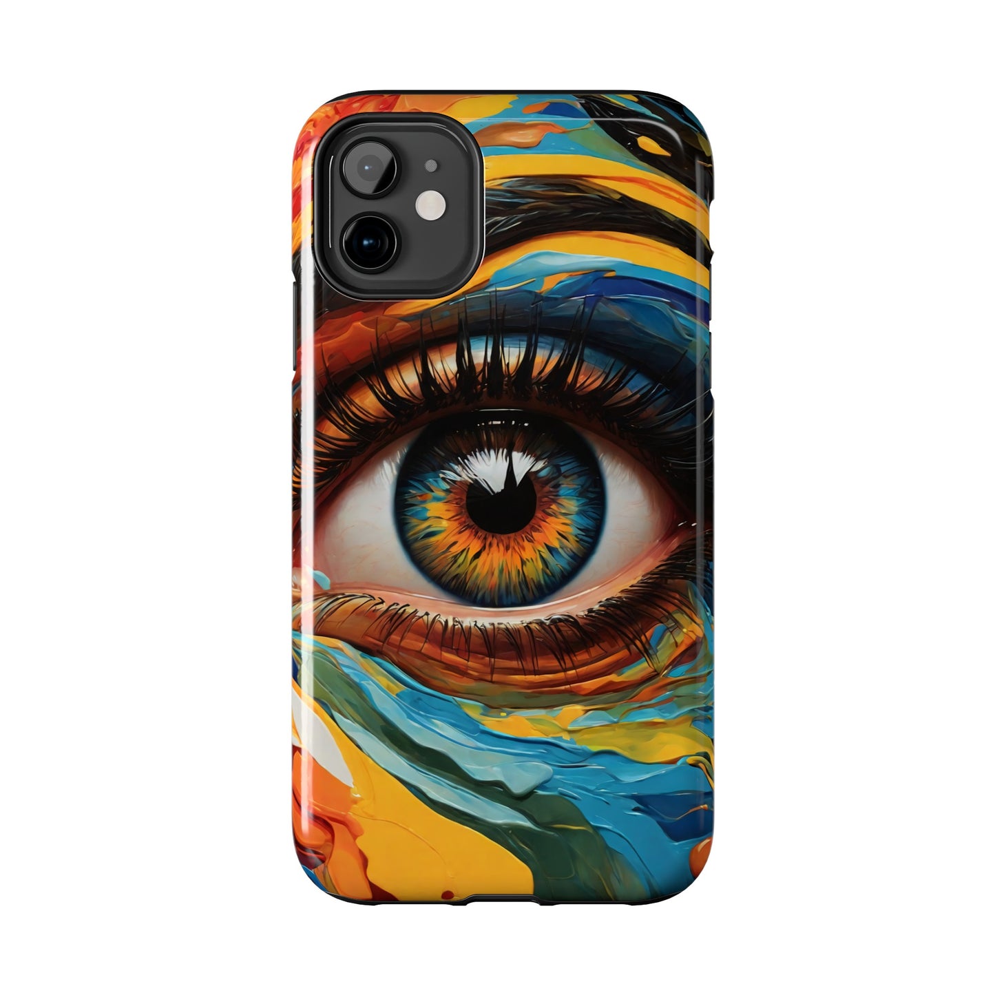 Colorful Psychedelic Art Eye Design Tough iPhone Case Cute Aesthetic Artwork Cool Unique Gift Idea