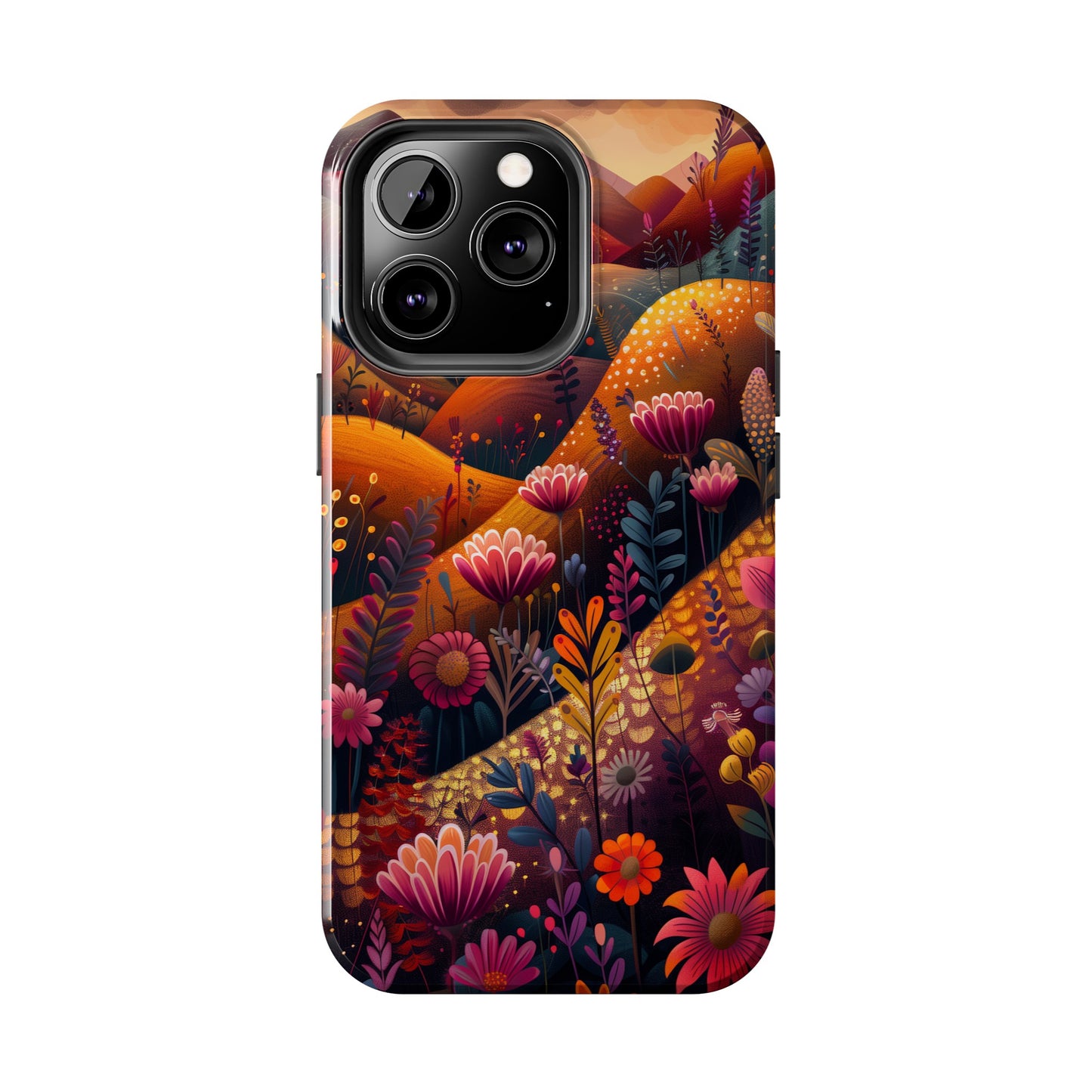 Colorful Japanese Art Print Design, Tough iPhone Case