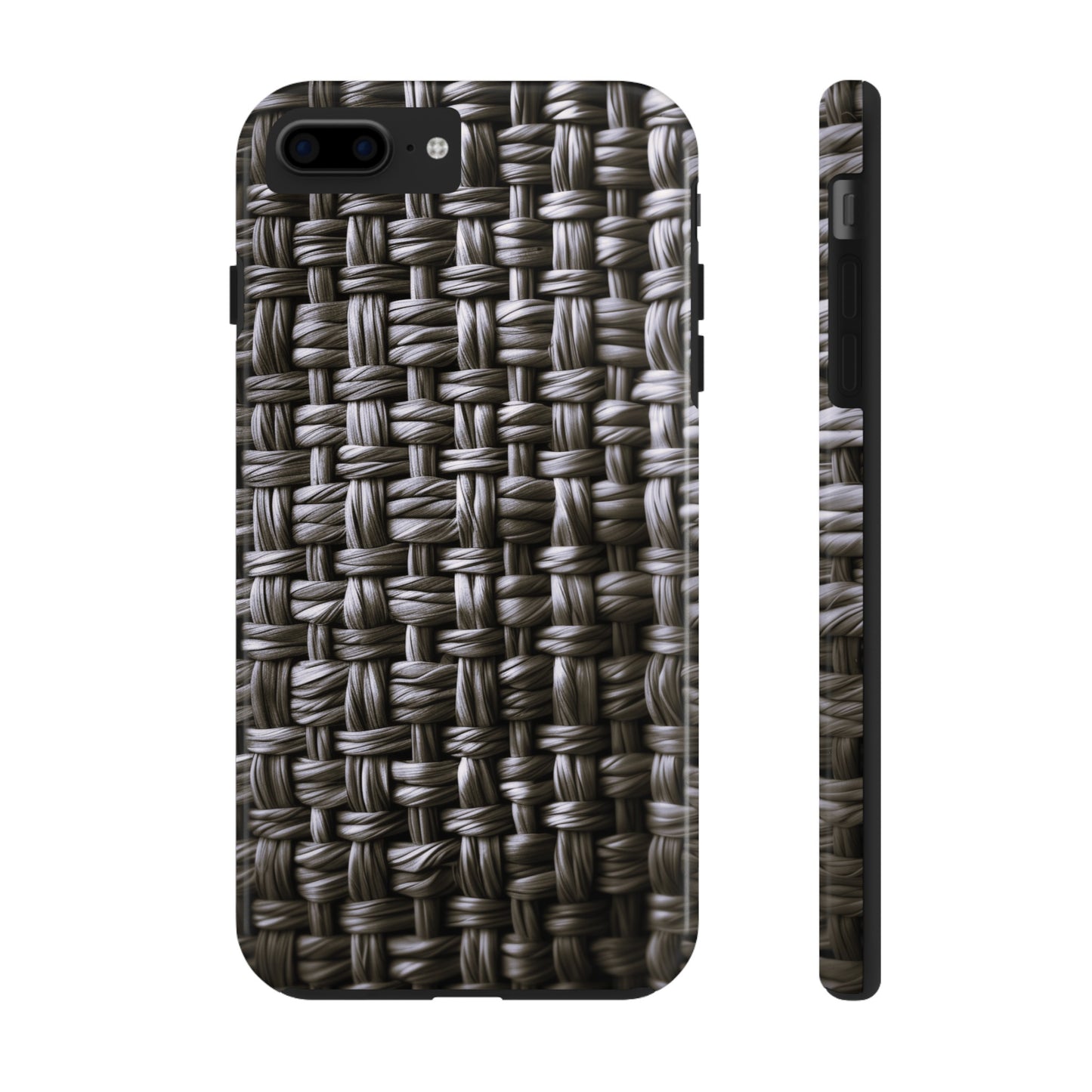 Black Basket Weave Design Tough iPhone Case