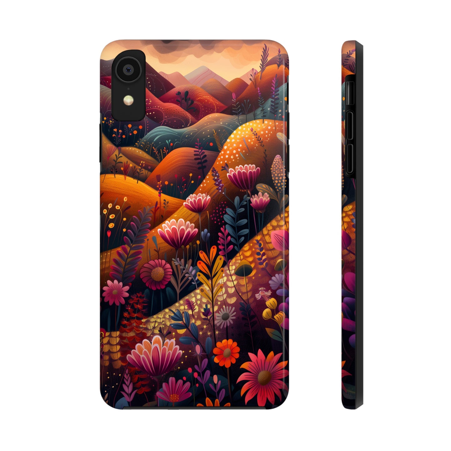 Colorful Japanese Art Print Design, Tough iPhone Case