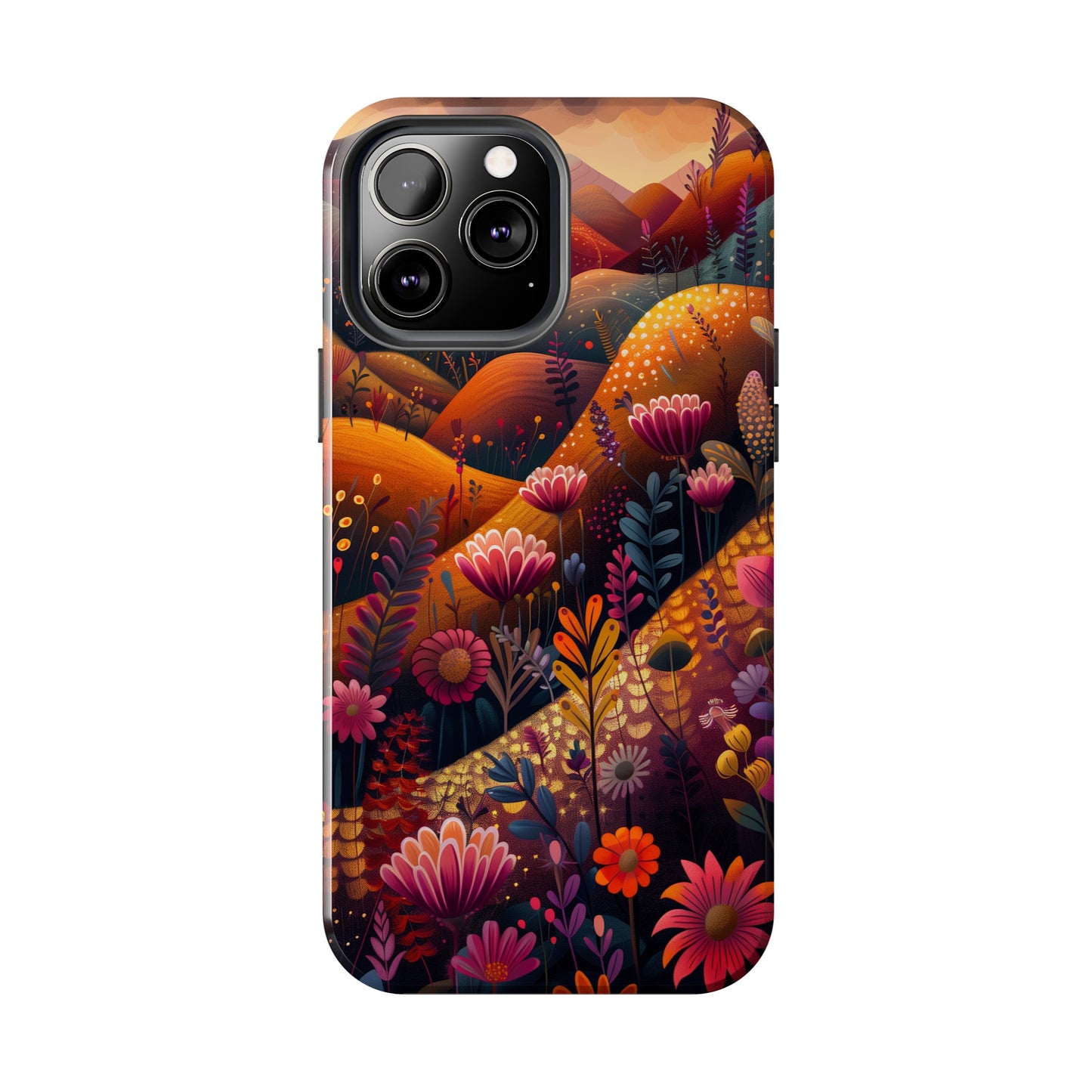 Colorful Japanese Art Print Design, Tough iPhone Case