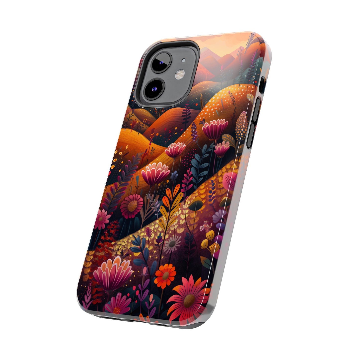 Colorful Japanese Art Print Design, Tough iPhone Case