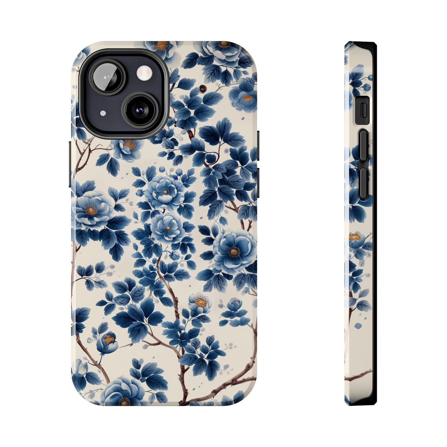 Blue Flowers Tough iPhone Case Chinese Porcelain Artwork