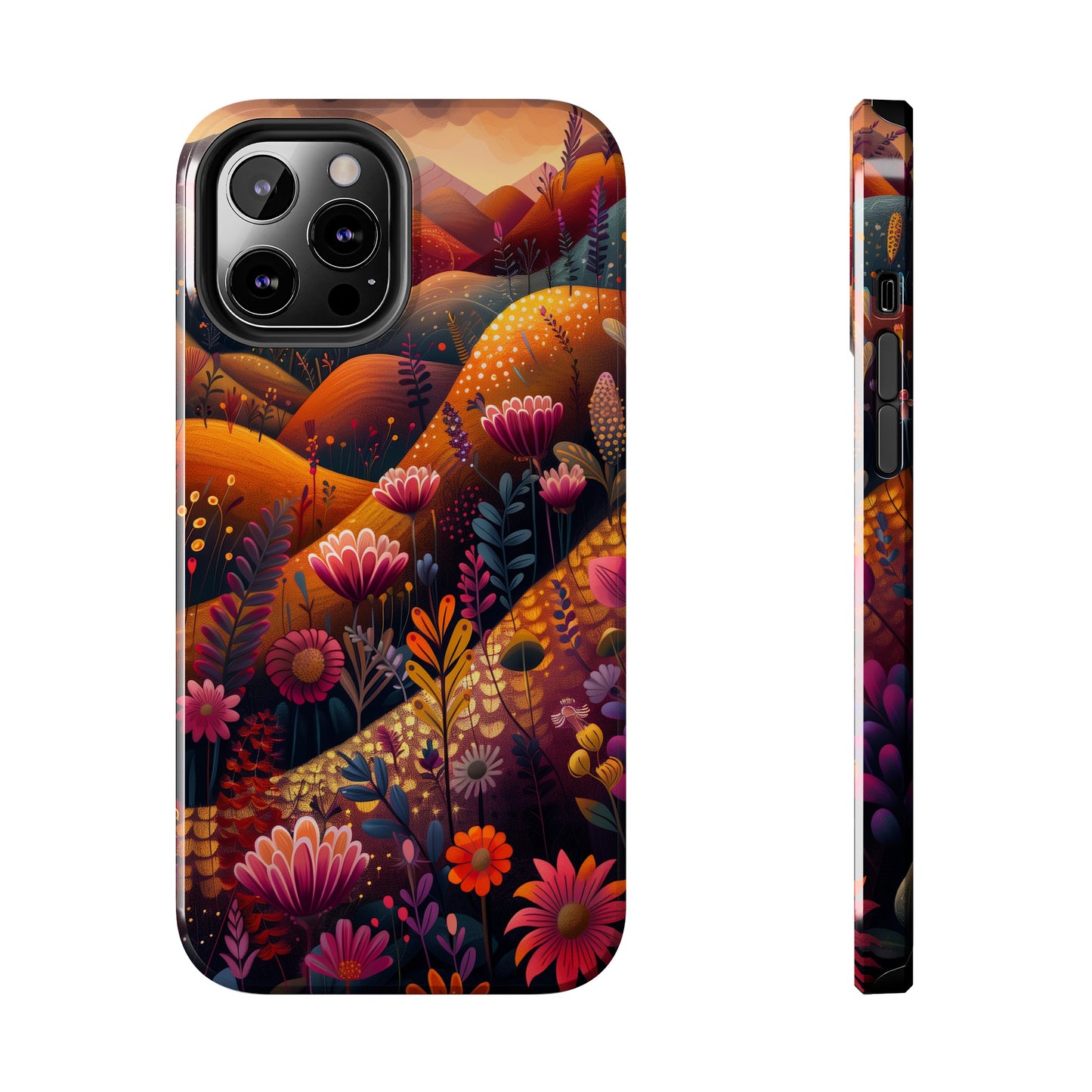 Colorful Japanese Art Print Design, Tough iPhone Case