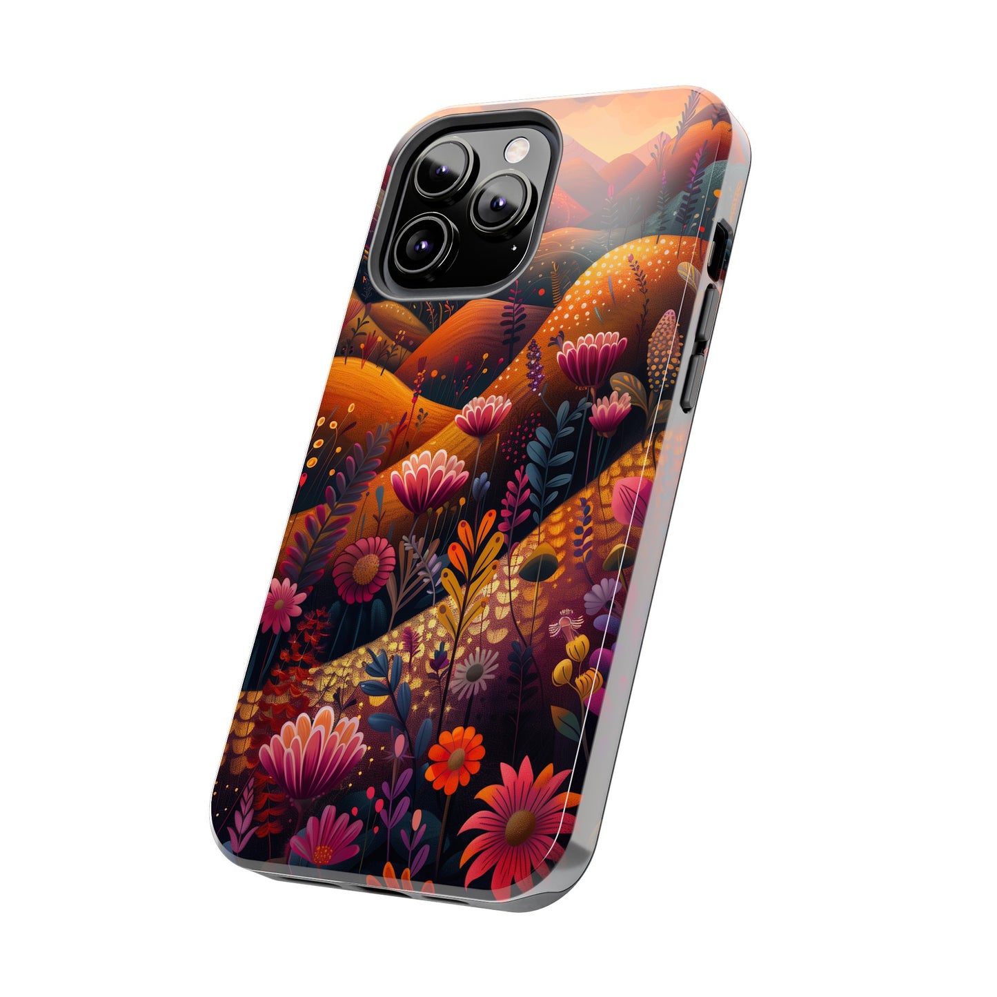 Colorful Japanese Art Print Design, Tough iPhone Case