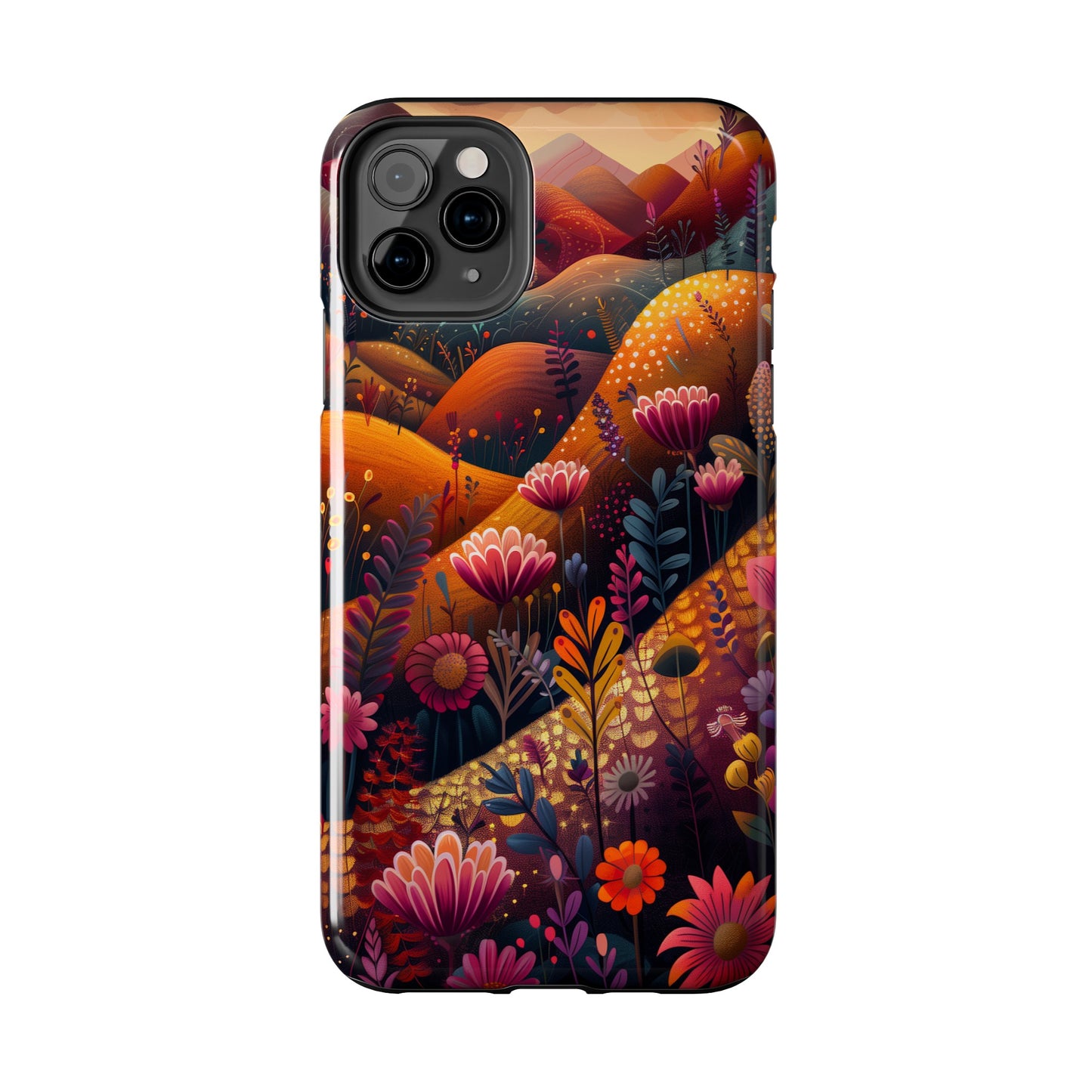 Colorful Japanese Art Print Design, Tough iPhone Case