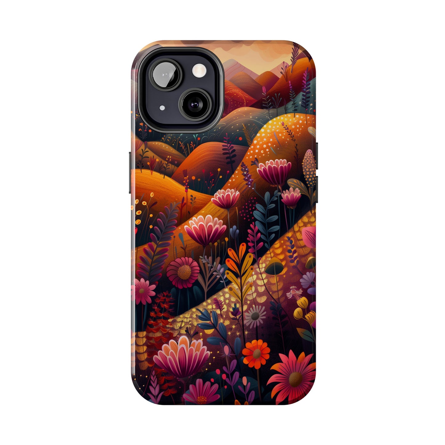 Colorful Japanese Art Print Design, Tough iPhone Case