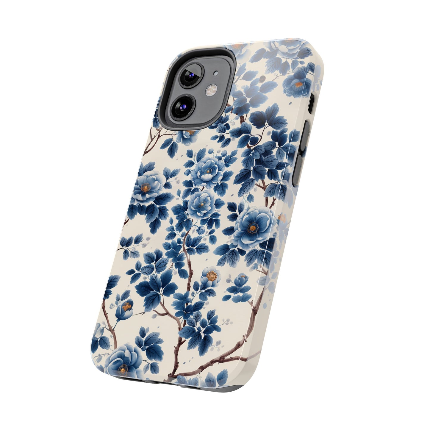 Blue Flowers Tough iPhone Case Chinese Porcelain Artwork