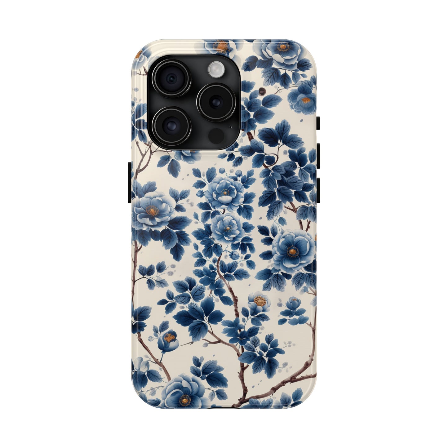 Blue Flowers Tough iPhone Case Chinese Porcelain Artwork