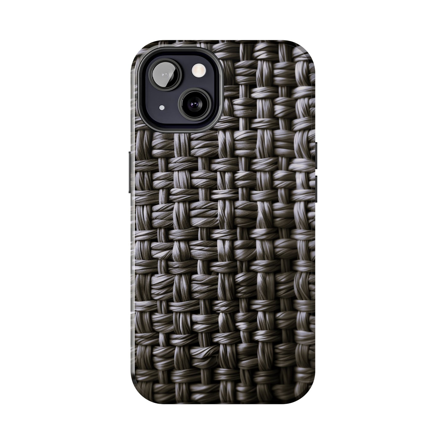 Black Basket Weave Design Tough iPhone Case