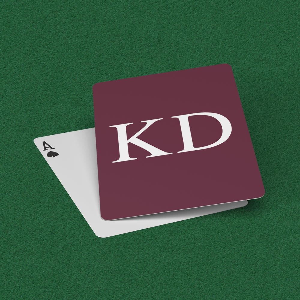 Custom Playing Cards, Personalized Poker Cards Name Monogram, Game Night Gift